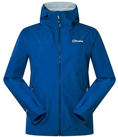 Berghaus Men's Deluge Pro Waterproof Shell Jacket | Adjustable | Durable Coat | Rain Protection, Electric Cobalt, XL