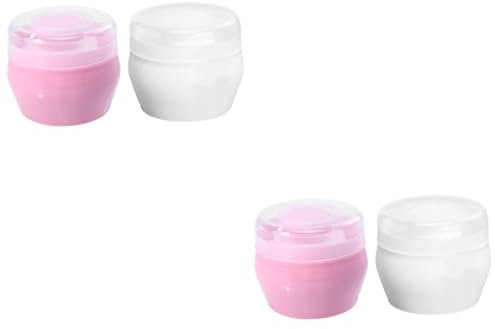 Abaodam 4 Sätze -Plüsch-Puff leeres Gesichtspuderquaste -Puffs mit Behälter-Reiseset Puff für Talkum babypuder puder dose Körperpuderquaste leerer Körperpuderbehälter pp