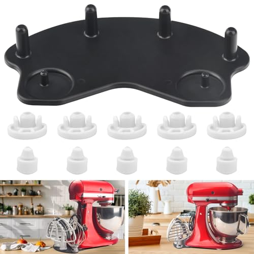 Stand Mixer Attachment Holders for Kitchenaid Mixer, Works with All Tilt Head Style Mxers, Accessories for Storing Dough Hooks, Flat, Flex Edge Beater, Great for Ktchen Mixer Storage