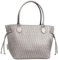 Gabor bags Granada wave Damen Shopper Umhängetasche Reißverschluss Mittelgroß Silber