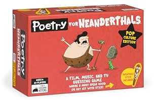 Exploding Kittens Poetry For Neanderthals: Pop Culture Edition 2+ Players - Ages 7+ - 15 Minutes to Play - Competitive Word Guessing Game - Ideal for Party Family Game Night, Kid and Adult