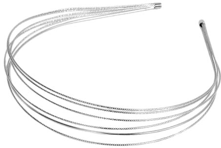 SJUIEO Damen-Haarreif aus Metall, mehrschichtig, dünn, silberfarben, modisches Accessoire, rutschfest, verstellbar, geeignet für die tägliche Freizeit, zum Waschen, für Partys und Hochzeiten