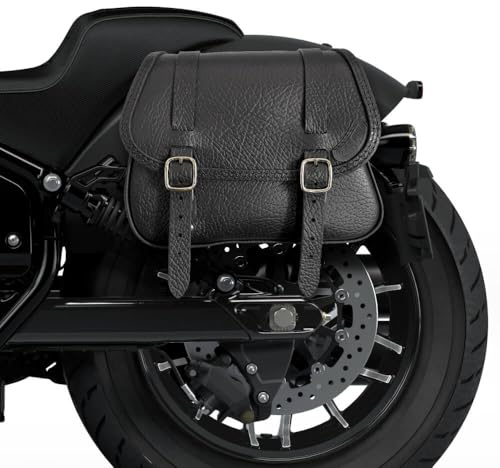 ends cuoio – Faltig Leder Seitentasche mit großem Fassungsvermögen kompatibel mit Indian Sport Chief – Schnellverschluss-System – 100% Made in Italy (Linke)