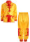 HULIJA Kinder Jungen Mädchen Kung-Fu-Anzug Langarm Kungfu Tai Chi Oberteil mit Gürtel + Hose Lang Sport Kleidung Set Training Gelb 98-104