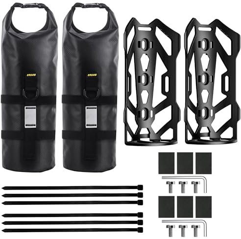MAKELEN 2 Pack Front Fork Bags, Mountain/Road Bike Waterproof Roll Top Design, 5L Capacity, Sporty Casual Style