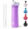 Fjbottle Gourde Isotherme en Acier Inoxydable Bouteille d'eau avec Paille pour le Sport et les Voyages, Anti-fuite, sans BPA, 550/710 ml