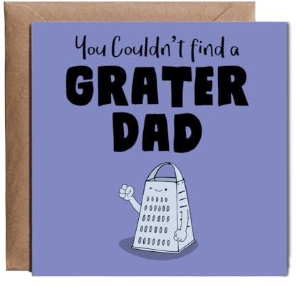 Hippowarehouse You Couldn't Find a Grater Dad Personalised Card. 15cm x 15cm with envelope for him for her Funny Cards for Men and Women Blank inside option
