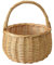 Zemusinet Panier en osier tissé à la main pour légumes et fruits avec grande capacité pour le marché et la récolte de jardin