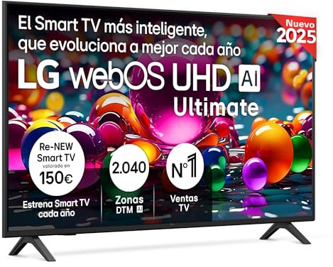LG 50UA75006LA Téléviseur 50 (127 cm) 4K UHD AI (processeur AI α7 Gen8 4K, webOS 25, 60 Hz), année du modèle 2025