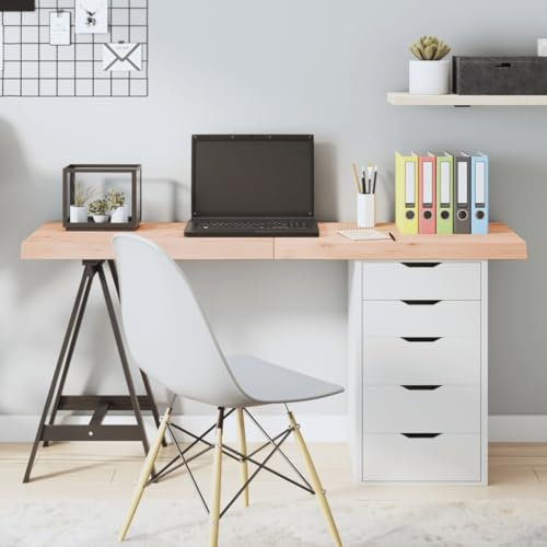 GCHDHAPB Wohnaccessoires, Tischplatten, Tischplatte 140 x 60 x (2-6) cm, unbehandelte Eiche Massivholz
