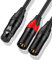 Cpolebev Cable Divisor en y XLR A XLR Adaptador de Micrófono de Audio XLR Hembra Balanceado A Macho XLR Dual Adaptador de Audio 2 XLR A XLR,B