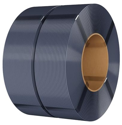 eSUN PLA+ Refill Filament 1.75mm, Grau, 2KG | Refill PLA Plus Spoolless 3D Druck Filament, Maßgenauigkeit +/- 0.03mm, 1 kg pro Spule, 2 Spulen für 3D Drucker