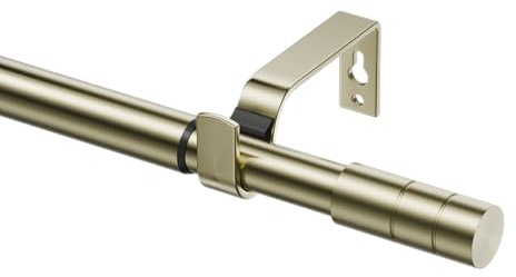 Ausziehbare Gardinenstangen, 72–280 cm, 19 mm Durchmesser, Antik-Messing-Gardinenstangen für Ösenvorhänge, Metall-Gardinenstange mit zylindrischen Enden, verstellbare Gardinenstange für Fenster