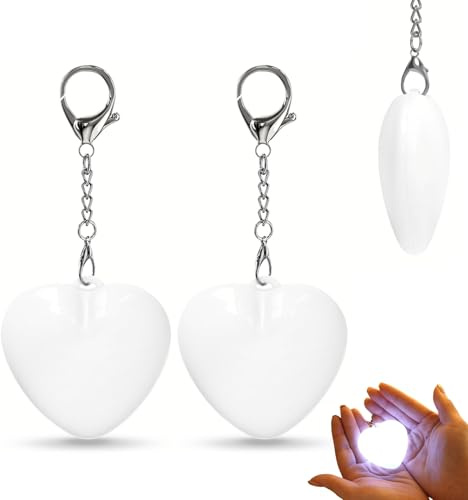 TETSMG Handtaschenlicht mit Sensor Aufladbar, 2PCS Herz Taschenlicht für Handtasche, Tragbare Handtaschenlampe LED Aufladbar, Leuchtender Taschen Anhänger Geschenke für Frauen Mutter Freunde