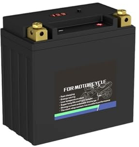 Batterie De Moto 12V 8AH LiFePO4 Batteries LiFePO4 Au Phosphate De Fer Au Lithium 9AH Avec BMS, Compatibles For BMW GS Harley, Rechargeables(14L-BS L Negative)