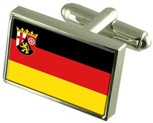 Select Gifts Rheinland-pfalz Staat und Zivilgesellschaft Flag Sterling Silber Manschettenknöpfe