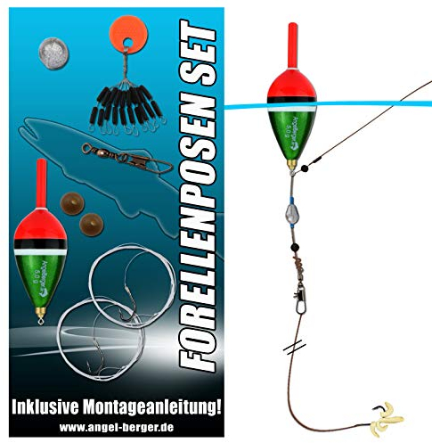 Angel Berger Forellen Posen Set Posenmontage Ready2Fish Angelset Forelle Angelsets