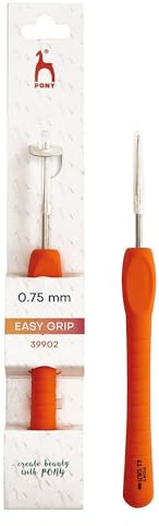 Pony Easy Grip Crochet Hook Steel 0.75mm - Single Unit