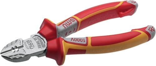 NWS Electrician's Side Cutters VDE, 160 mm with Stripping Function, Tool Steel, Forged, Oil-Hardened, Item No. 135-49-VDE-160