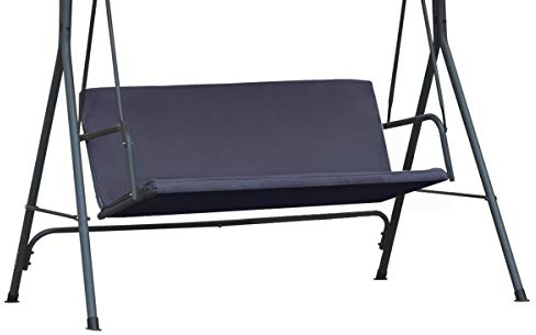 Personalisierte Ersatz-schaukelsitzbezug für Hollywoodschaukel | MASSANFERTIGUNG | Cordura Stoff für Sitzbezug Garten Schaukel Stuhlbezug | Wetterbeständig | Outdoor Sitzauflage Graphit [101]