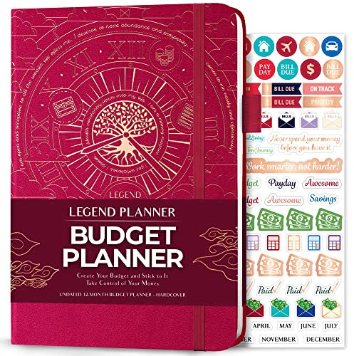 Legend Budget Planner – Financial Organizer Book. Money Account & Expense Tracker Notebook Journal for Household Monthly Budgeting (Hot Pink)