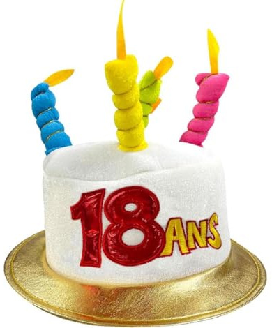 S 1 Chapeau 18 Ans pour Cadeau fête d'anniversaire Adulte R/CHA01
