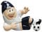 FOCO EPL Tottenham Hotspur Fußball Premier League Championship Sliding Tackle Gartenzwerg Ornament für drinnen und draußen