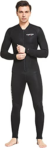 Cressi Undersuit for Dry Suit, Sottomuta Termico Monopezzo con Zip Frontale per Mute Stagne Unisex Adulto, Nero, XL