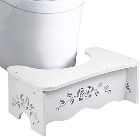 Ejoyous WC Hocker Erwachsene, Toilettenhocker Erwachsene für Ältere Menschen Kinder Schwangere, für gegen Hämorrhoiden Verstopfung Blähungen 49.6 x 29.5 x 5.3 cm