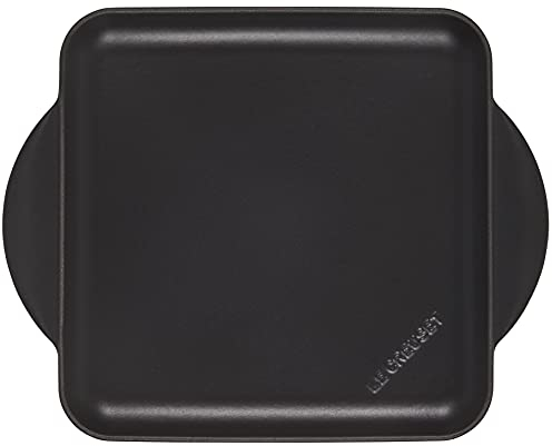 Le Creuset Grillplatte aus emailliertem Gusseisen, quadratisch, 24,1 cm, Lakritze