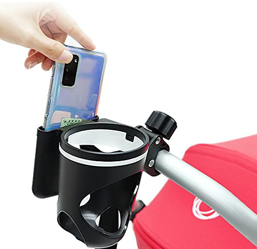 ROMIRUS Pram Cup Holder, Stroller Organiser Buggy Cup Holder + Phone Holder Compatible for Bugaboo Bee