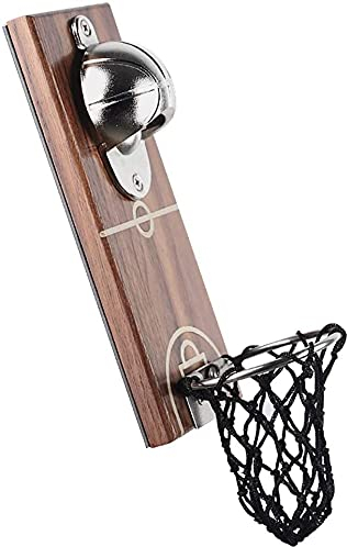 GXBCS Korkenzieher Flaschenöffner Weinöffner Wandhalterung Basketball Flaschenöffner mit integriertem Kappenauffang Kühlschrank Küchenhelfer 923(Color:Style 1)