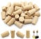 Anvin 30 Pack Wood Corks Plugs Tapered Blank Natural Wooden Corks Replacement for Wine, Beer, Liquor Bottles, Cork Crafts (0.87x0.67x1.38inch)