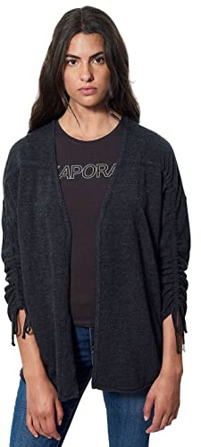 Kaporal Damen Pullover Modell FALEN-Color Dark Grey Melanged-Größe L, Dargrm, XS