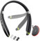 Bluetooth Headset, 2024 Upgraded Neckband Bluetooth Headphones with Retractable Earbuds, Noise Cancelling Stereo Earphones with Mic, Foldable Wireless Headphones for Sports Office with Carry Case