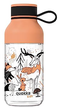 Quokka KIDS ICE IN THE WOODS | BOUTEILLE FABRIQUÉE EN ECOZEN AVEC CROCHET EN ACIER INOXYDABLE 430 ML