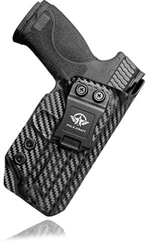 Gun Holster, Carbon Fiber Kydex Holster M&P 2.0 Holster IWB for Smith & Wesson M&P 9mm M2.0 4/4.25, Inside Waistband Carry Concealed Holster M&P 9mm 2.0 Accessories (Carbon Fiber Black, Right)