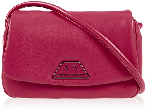 Armani Exchange Alpha, Logo Plate, Sustainable, Tracolla Donna, Rosa (Bloom), Einheitsgröße