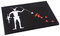 Blackbeard Flagge Reflektierender Patch Pirat Edward Teach Flags Tactical Patch Pride Flag Emblem Badge mit Verschluss Haken Schlaufe für Kleidung Hut Patch Team Military Patch (schwarz)
