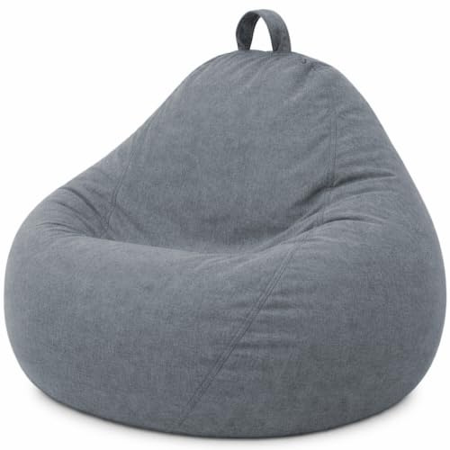 bananair - Sitzsack Kinder - Weich & Bequem, Maschinenwaschbarer Bezug, Leicht Transportierbar - Gaming Sitzsack mit Füllung, Bean Bag Chair XXL (80x70 cm, Dunkelgrau)