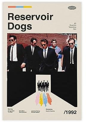 Filmposter – Reservoir Dogs Leinwand Poster Wandkunst Dekor Druck Bild Gemälde für Wohnzimmer Schlafzimmer Dekoration ungerahmt 30 x 45 cm