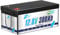 HRBEENERGY 12V 300AH LiFePO4 batería, 3480Wh batería de litio con cargador, seguro incorporado BMS Protect, 7000+ recarga de ciclo profundo, ideal para RV solar marina off-grid