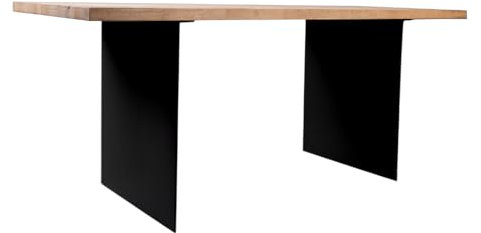 modernLOFTart Stahlwange Schwarz - Massive Tischbeine - 2 Stück Tischfüße -Tischplatten Esstisch DIY - Tischgestell Metall – Stahlplatten - Breite 100cm