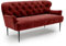 CAVADORE 2,5-Sitzer Küchensofa Amba, Trendige Sitzbank für Küche oder Esszimmer / 173 x 97 x 87 / Hochwertiges Mikrofaser: Rot