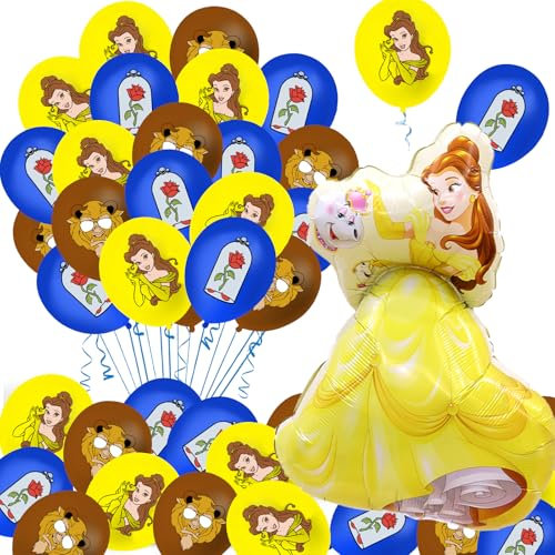 Prinzessin Belle Ballon, Prinzessin Deko Geburtstag, Disne Prinzessinnen Geburtstagsdeko, Prinzessin Geburtstag, Geburtstags Deko Mädchen, Dekorationen für Geburtstagsfeiern und Mottopartys