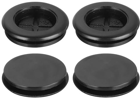 sourcing map 30Pcs Rubber Grommets 6/8 (20mm) Drill Hole, 3/4 (17mm) ID Single Sided Hole Plugs Ring Gasket for Firewall Cable Wire Protecting, Black