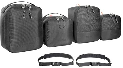 Tatonka EDC Organisation Set (6-teilig) - Praktisches Taschen- und Riemenset zur Gepäck-Organisation in Rucksäcken (4 Packwürfel, 2 Riemen) - Mit Klettflächen zur Fixierung