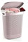 52L,50L,43L & 9L Plastic Slim Lid Bin Laundry Basket Clothes Washing Hamper Organiser Storage Container (52L Drop Design Potty Pink)