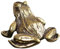 DUOLAIYUNSO Bronzefigur, 3,60 x 1,40 x 2,00 cm, Retro-Messing, massiver Frosch, Schreibtisch-Ornament, Schildkrötenstatuen für den Garten