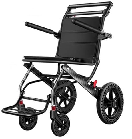 ByteTecpeak M1 Faltbarer Aluminium Rollstuhl - Leichter Reiserollstuhl für Flugreisen und Zuhause, Belastbar bis 100kg